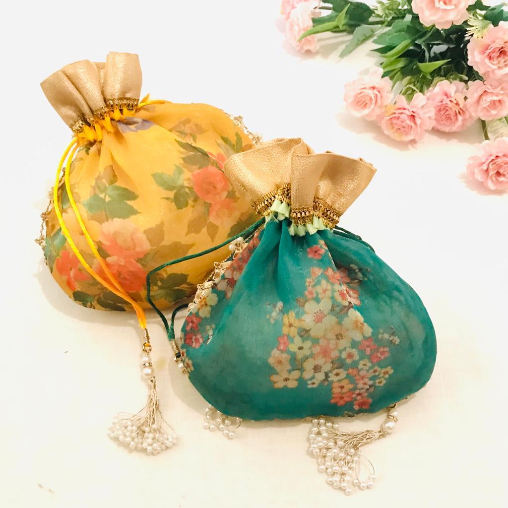 Floral Organza Potli