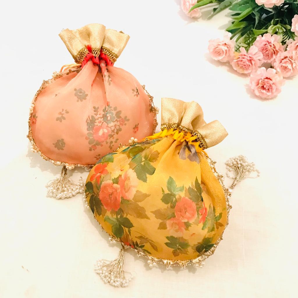 Floral Organza Potli