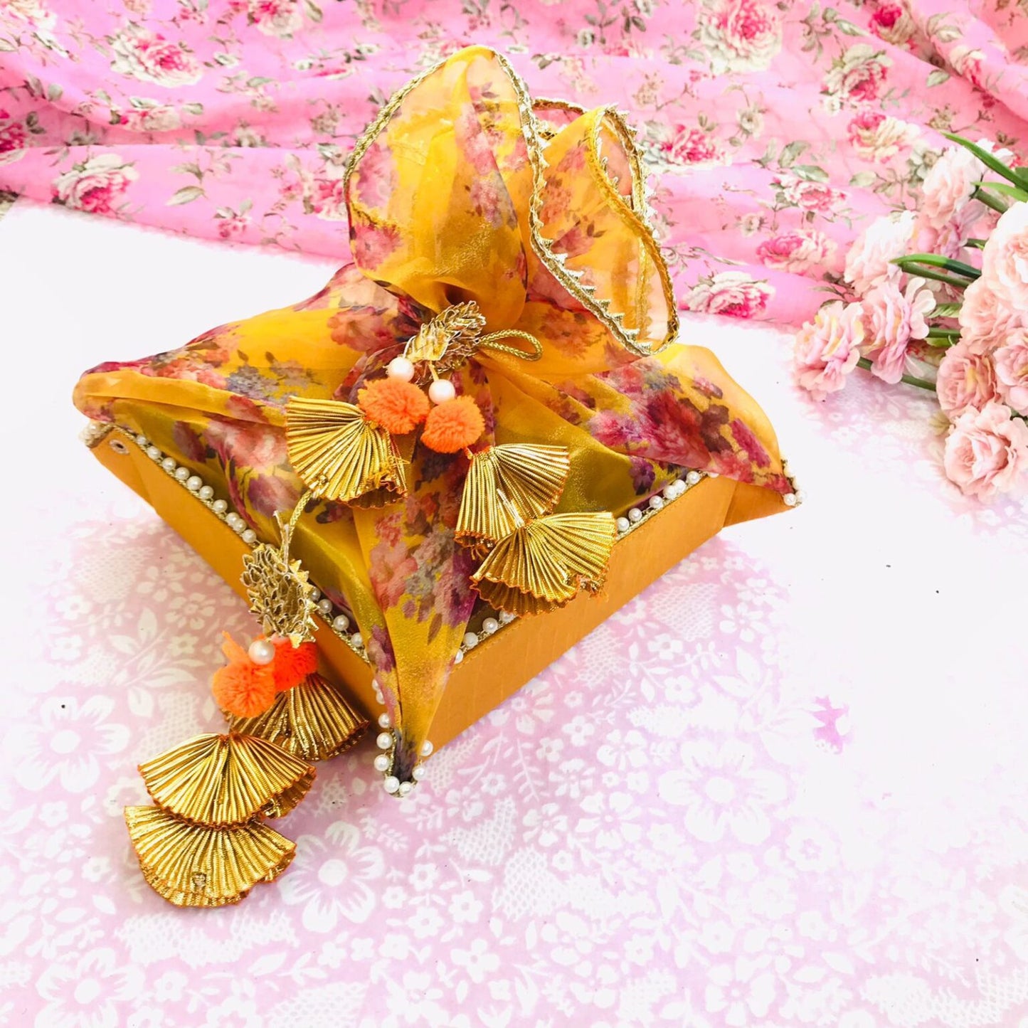 Floral Brocade Tray